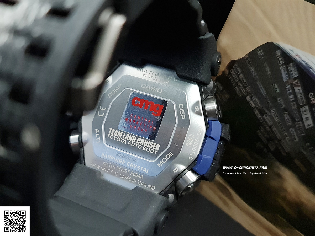 CASIO G-SHOCK นาฬิกาข้อมือ นาฬิกากันน้ำ นาฬิกาของแท้ ประกันศูนย์ CMG 1 ปี รุ่น GWG-2000TLC-1A นาฬิกาสีดำ