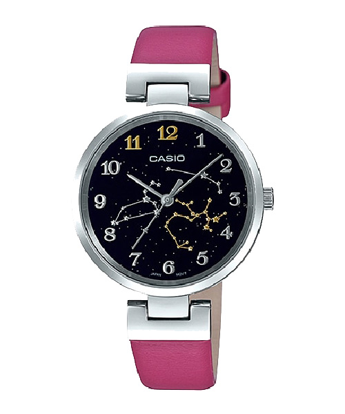 CASIO นาฬิกาคาสิโอ นาฬิกาข้อมือ นาฬิกากันน้ำ นาฬิกาของแท้ ประกันศูนย์ CMG 1 ปี รุ่น LTP-E03L-4A นาฬิกาสีชมพู