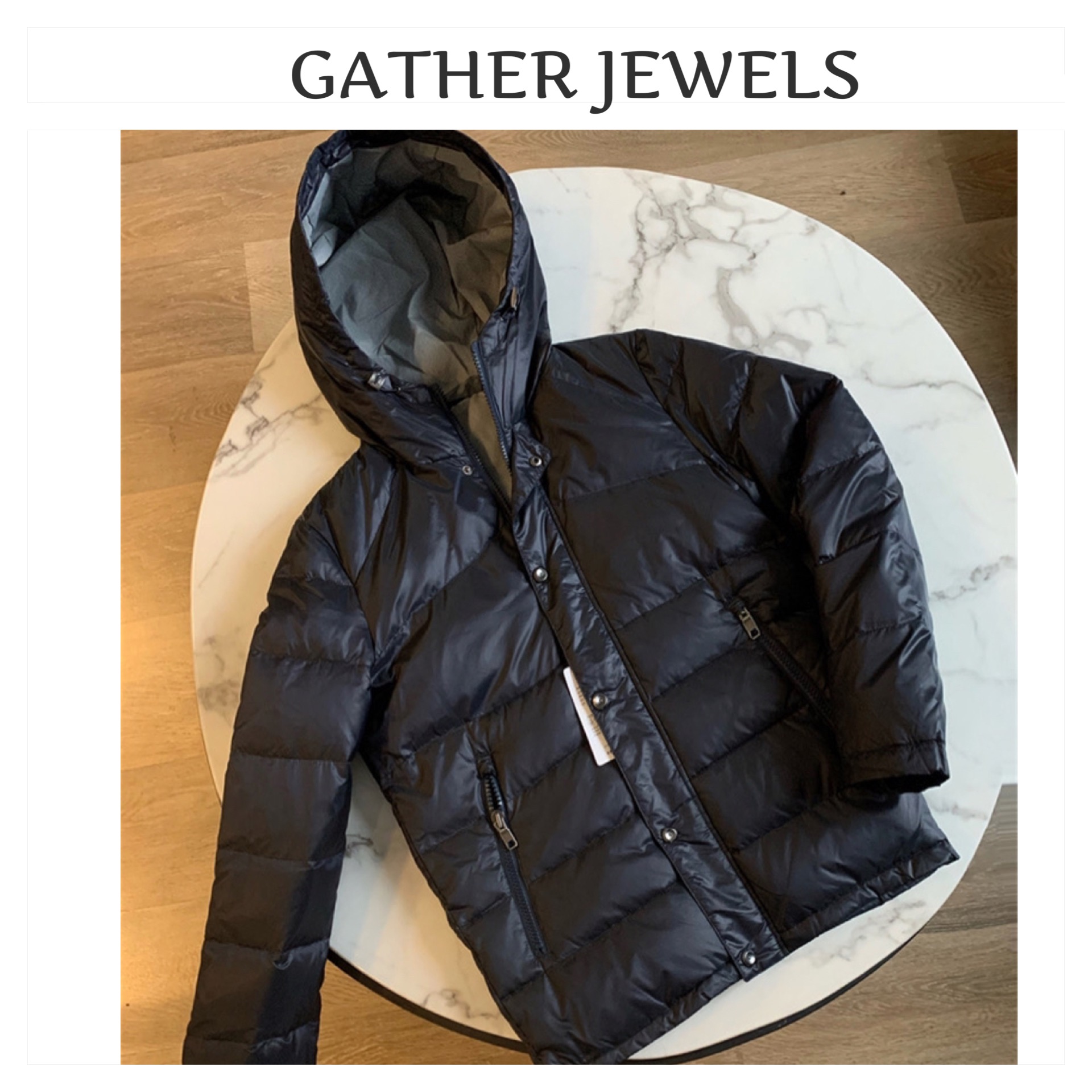 Stradivarius เสื้อขนเป็ด ฮู้ดชนเป็ด ผู้ชาย DOWN JACKET PADDED PUFFER สีน้ำตาลเมล็ดกาแฟ แบรนด์ GATHER JEWELS. Down80% น้ำตาล