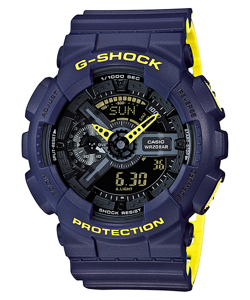 CASIO G-SHOCK นาฬิกาข้อมือ นาฬิกากันน้ำ นาฬิกาของแท้ ประกันศูนย์ CMG 1 ปี รุ่น GA-110LN-2 นาฬิกาสีกรม
