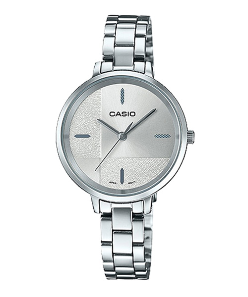 CASIO นาฬิกาคาสิโอ นาฬิกาข้อมือ นาฬิกากันน้ำ นาฬิกาของแท้ ประกันศูนย์ CMG 1 ปี รุ่น LTP-E152D-7E นาฬิกาสีเงิน