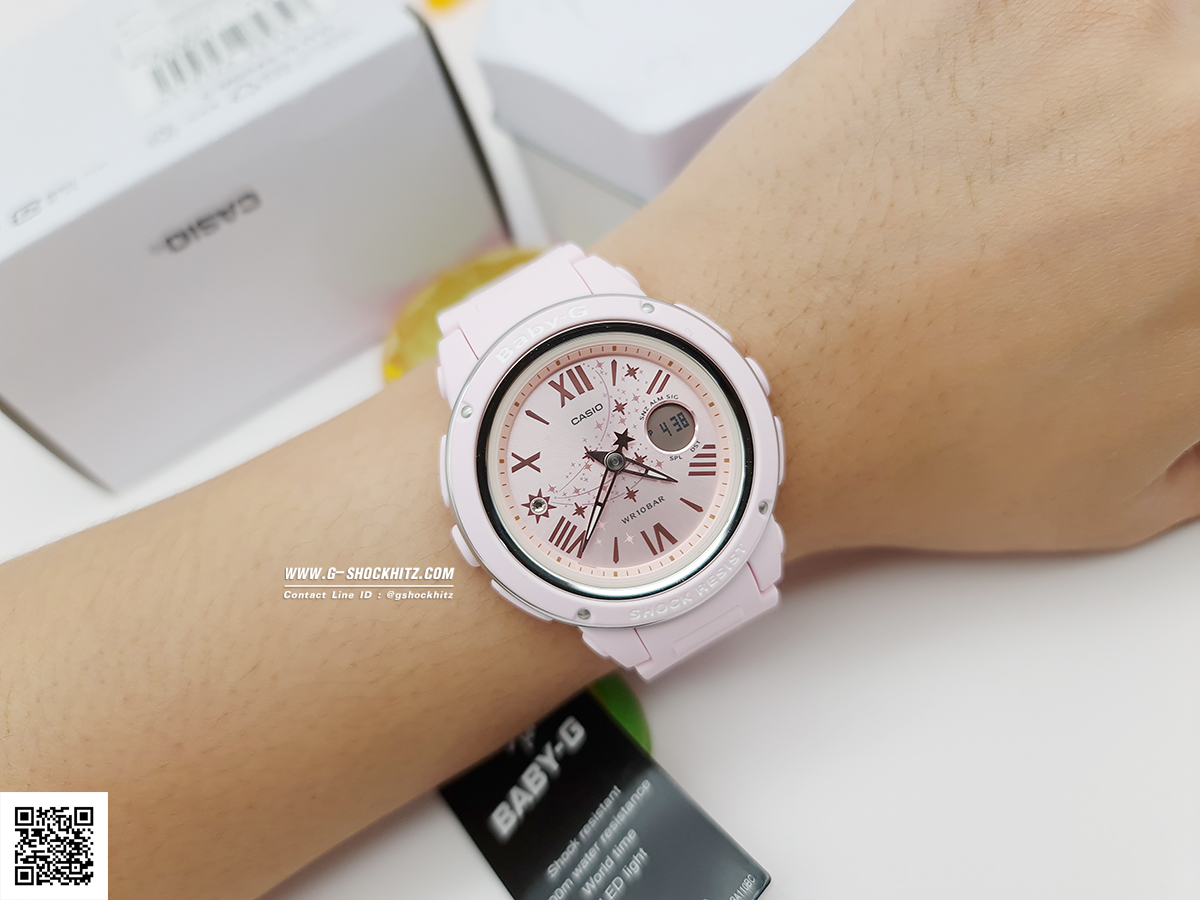 CASIO BABY-G นาฬิกาข้อมือ นาฬิกากันน้ำ นาฬิกาของแท้ ประกันศูนย์ CMG 1 ปี รุ่น BGA-150ST-4A นาฬิกาสีชมพู