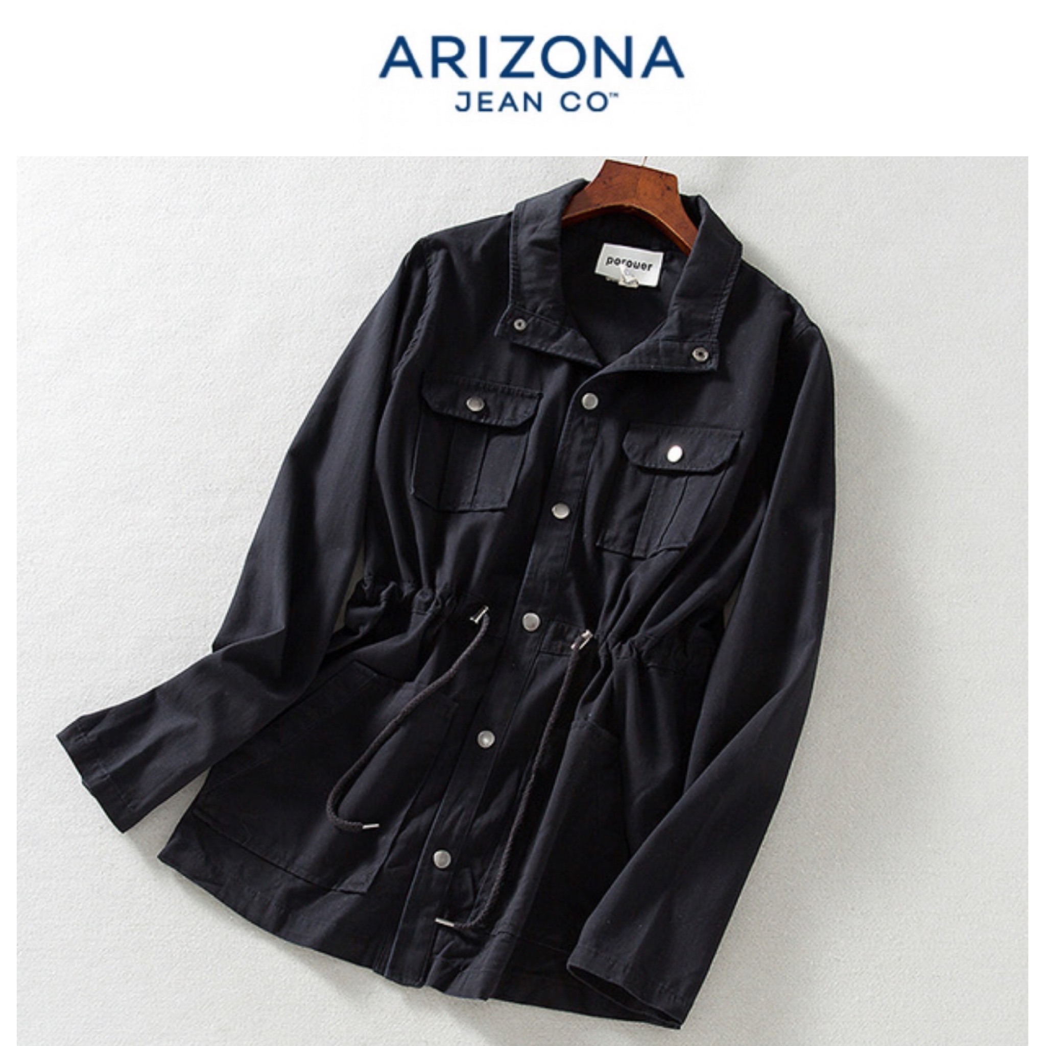 Arizona Jean co เสื้อทหาร เสื้อฮู้ดเขียวทหาร เสื้อนอกแนวทหาร แพทเทินสวย เท่ห์มาก แบรนด์ ARIZONA JEAN CO คะ Size S/M/L/XL สำเนา สำเนา เขียว