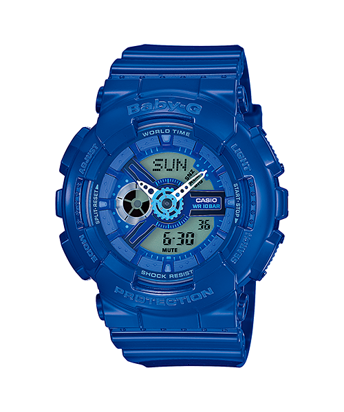 CASIO BABY-G นาฬิกาข้อมือ นาฬิกากันน้ำ นาฬิกาของแท้ ประกันศูนย์ CMG 1 ปี รุ่น BA-110BC-2A นาฬิกาสีน้ำเงิน