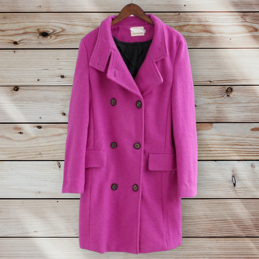 i.5S เสื้อโค้ท peacoat เสื้อโค้ทเฟอร์ โค้ทสักหลาดสีชมพูสด แบรนด์ i.5S สำเนา สำเนา สำเนา