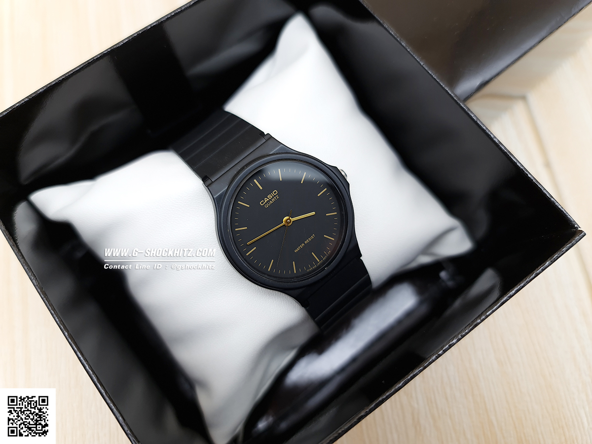 CASIO นาฬิกาคาสิโอ นาฬิกาข้อมือ นาฬิกากันน้ำ นาฬิกาของแท้ ประกันศูนย์ CMG 1 ปี รุ่น MQ-24-1E นาฬิกาสีดำ