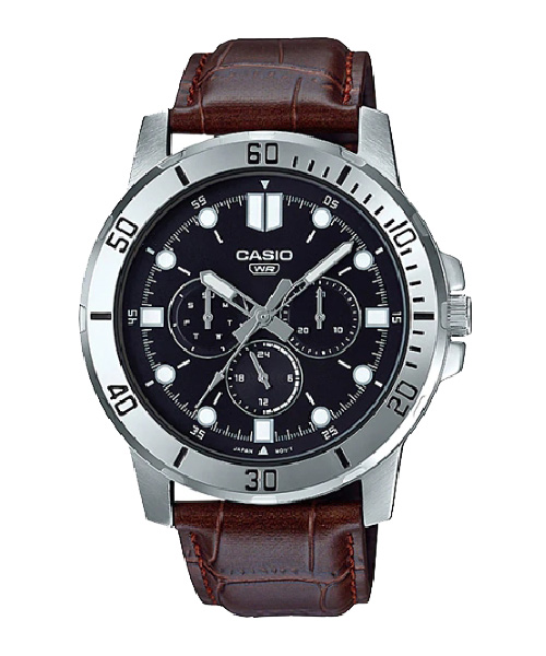 CASIO นาฬิกาคาสิโอ นาฬิกาข้อมือ นาฬิกากันน้ำ นาฬิกาของแท้ ประกันศูนย์ CMG 1 ปี รุ่น MTP-VD300L-1E นาฬิกาสีดำ