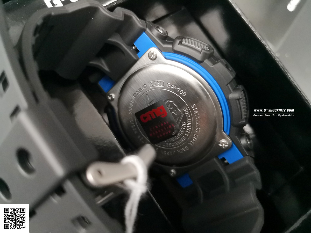 CASIO G-SHOCK นาฬิกาข้อมือ นาฬิกากันน้ำ นาฬิกาของแท้ ประกันศูนย์ CMG 1 ปี รุ่น GA-100-1A2 นาฬิกาสีดำ