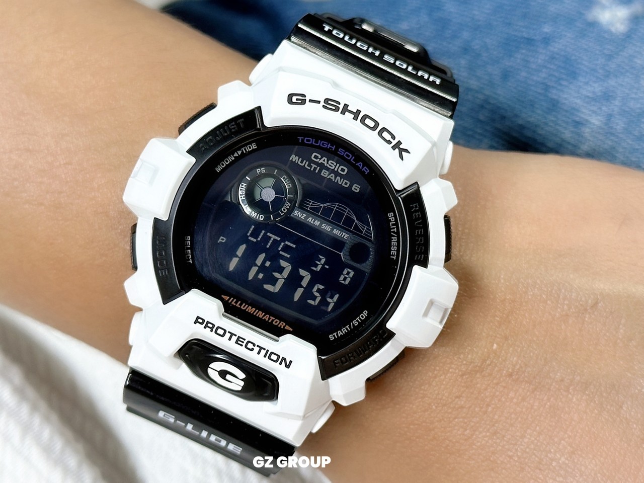 CASIO G-SHOCK นาฬิกาข้อมือ นาฬิกากันน้ำ นาฬิกาของแท้ ประกันศูนย์ CMG 1 ปี รุ่น GWX-8900B-7 นาฬิกาสีขาว