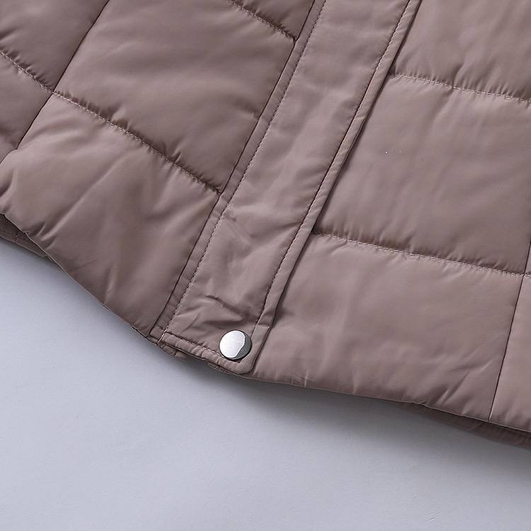 U.S. Polo ASSN. เสื้อกันหนาว เสื้อฮู้ดเฟอร์ บุนวมอุ่น สีนู้ดกะปิ แบรนด์ U.S. POLO ASSN. (padded puffer coat สำเนา กะปิ