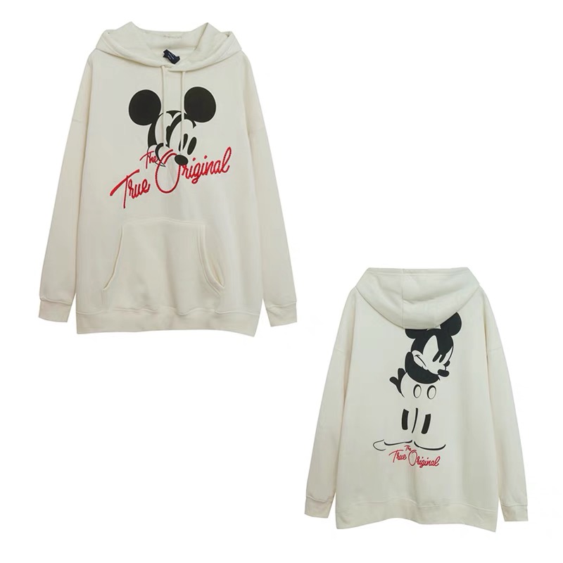 เสื้อฮู้ด วอร์ม สเวตเตอร์ Disney เสื้อมิคกี้ mickey Vintage แขนยาว สีดำ ลายการ์ตูนมิคกี้ งาน DISNEYงานสวย มาก ดำ