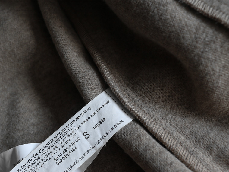 เสื้อโค้ท เสื้อโค้ทกันหนาว โค้ทวูล สีเบจ แบรนด์ STRADIVARIUS