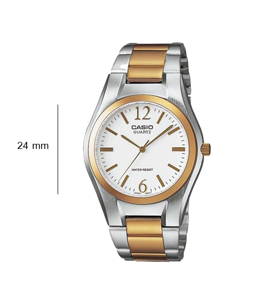 CASIO นาฬิกาคาสิโอ นาฬิกาข้อมือ นาฬิกากันน้ำ นาฬิกาของแท้ ประกันศูนย์ CMG 1 ปี รุ่น MTP-1253SG-7A / LTP-1253SG-7A นาฬิกาสีทอง
