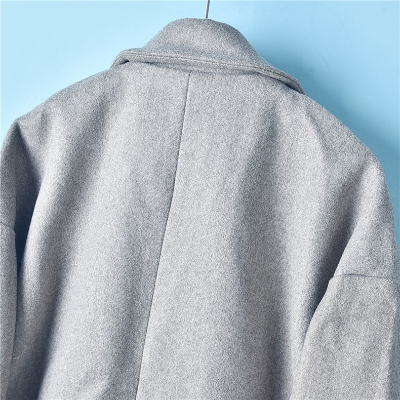 House brand เสื้อโค้ท เสื้อกันหนาว เนื้อผ้าสักหลาดวูล สีน้ำตาลอ่อน แบรนด์ HOUSE BRAND