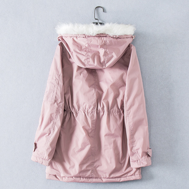 Miss london เสื้อโค้ทฮู้ดกันหนาว เสื้อปาร์กา parka สีชมพู แบรนด์Miss london สำเนา สำเนา ชมพู