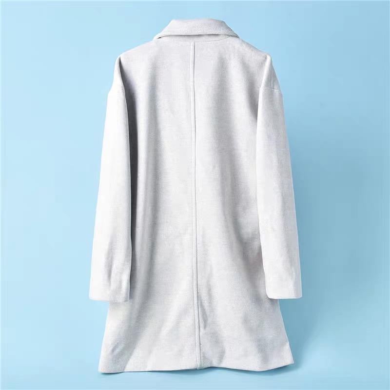 เสื้อโค้ดกันหนาว เสื้อกันหนาว overcoat โค้ทวูล สักหลาด ผสมวูล สีดำ แต่งคอปก กระดุมสองแถว แบรนด์ATCHING สำเนา สำเนา สำเนา สำเนา สำเนา ดำ