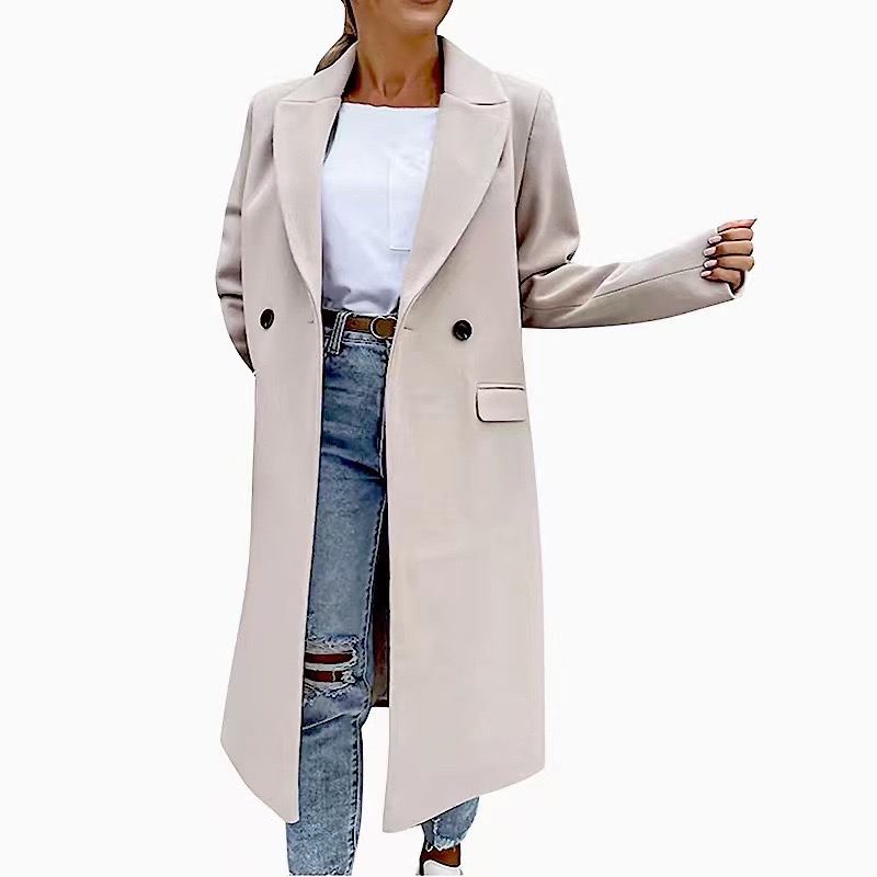 เสื้อโค้ทวูล Trench coat เสื้อโค้ทเฟอร์ โค้ทสักหลาดสีเทาอ่อน แบรนด์ RAY CASSIN