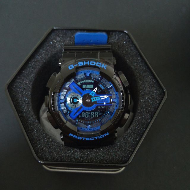 CASIO G-SHOCK นาฬิกาข้อมือ นาฬิกากันน้ำ นาฬิกาของแท้ ประกันศูนย์ CMG 1 ปี รุ่น GA-110LPA-1 นาฬิกาสีดำ