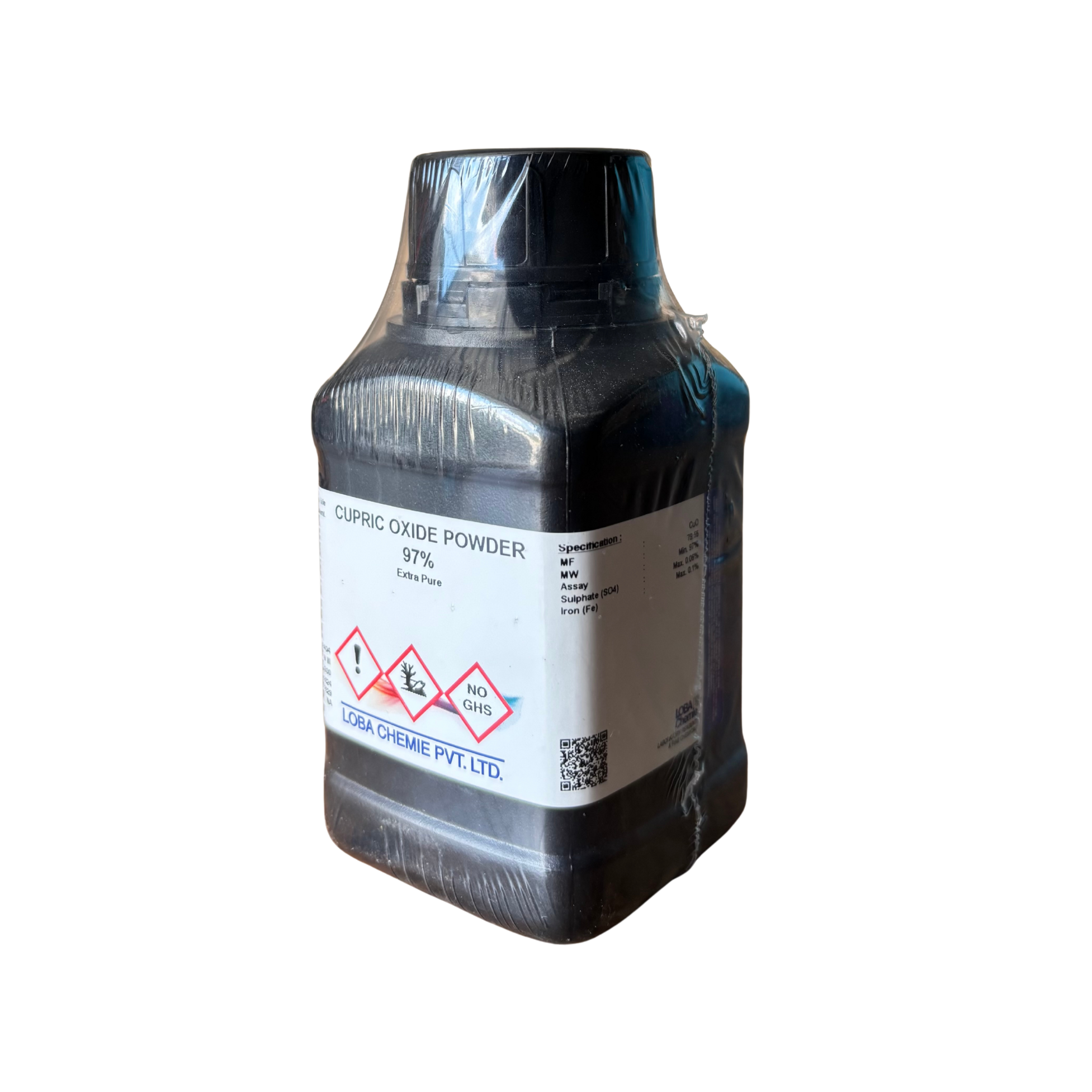 Cupric Oxide Powder 97%, Extra Pure 500 g. Loba Chemie™