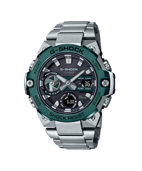 CASIO G-SHOCK นาฬิกาข้อมือ นาฬิกากันน้ำ นาฬิกาของแท้ ประกันศูนย์ CMG 1 ปี รุ่น GST-B400CD-1A3 นาฬิกาสีเงิน