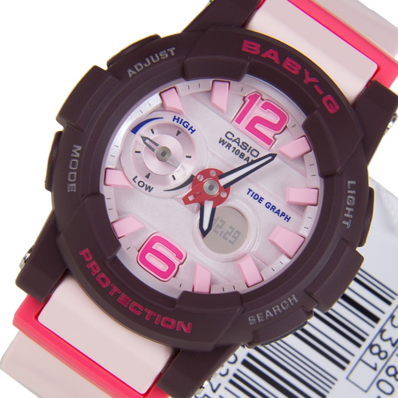 CASIO BABY-G นาฬิกาข้อมือ นาฬิกากันน้ำ นาฬิกาของแท้ ประกันศูนย์ CMG 1 ปี รุ่น BGA-180-4B4 นาฬิกาสีชมพู
