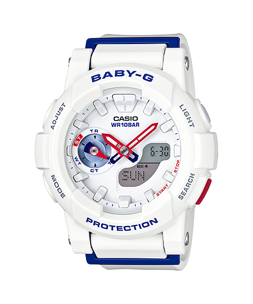 CASIO BABY-G นาฬิกาข้อมือ นาฬิกากันน้ำ นาฬิกาของแท้ ประกันศูนย์ CMG 1 ปี รุ่น BGA-185TR-7A นาฬิกาสีขาว