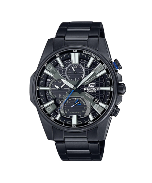 CASIO EDIFICE นาฬิกาข้อมือ นาฬิกากันน้ำ นาฬิกาของแท้ ประกันศูนย์ CMG 1 ปี รุ่น EQB-1200DC-1A นาฬิกาสีดำ