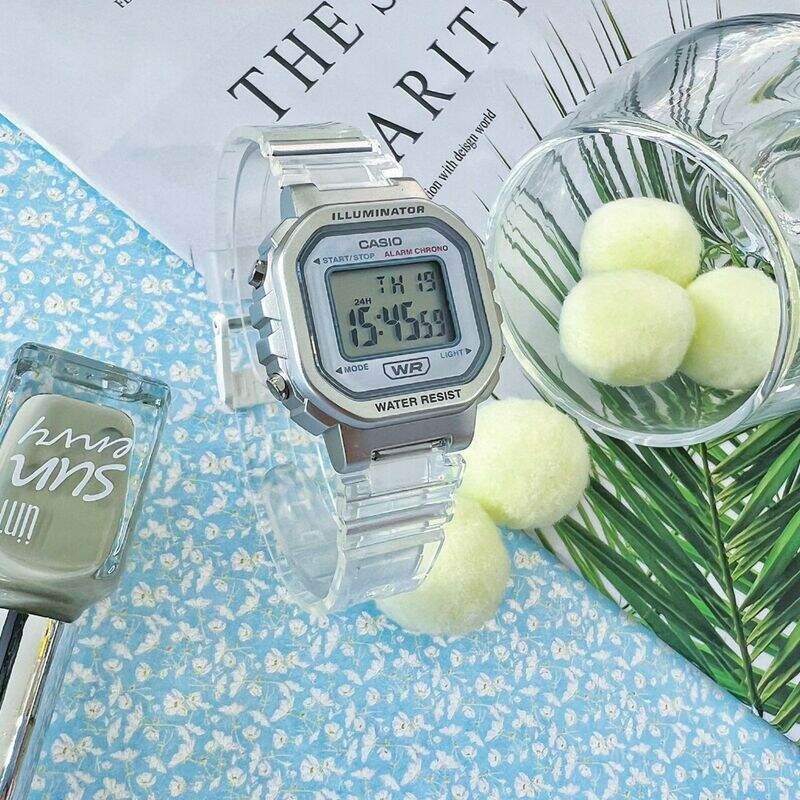 CASIO นาฬิกาคาสิโอ นาฬิกาข้อมือ นาฬิกากันน้ำ นาฬิกาของแท้ ประกันศูนย์ CMG 1 ปี รุ่น LA-20WHS-7A นาฬิกาสีใส