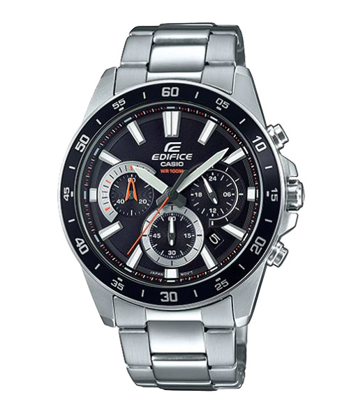 CASIO EDIFICE นาฬิกาข้อมือ นาฬิกากันน้ำ นาฬิกาของแท้ ประกันศูนย์ CMG 1 ปี รุ่น EFV-570D-1A นาฬิกาสีเงิน