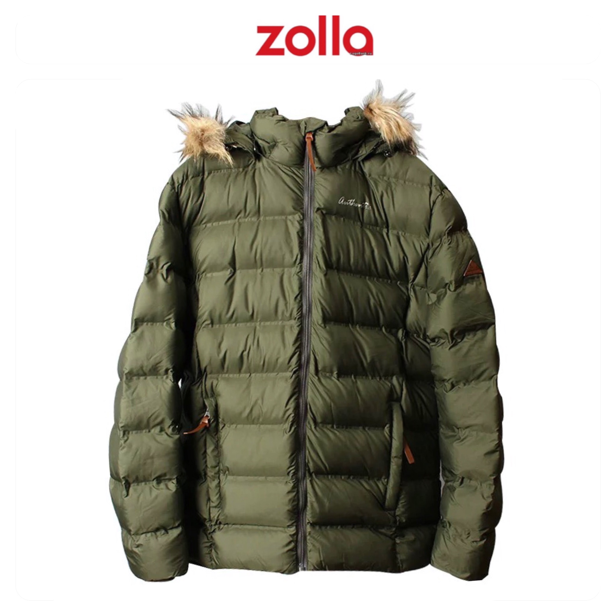 Zolla เสื้อกันหนาว เสื้อฮู้ดเฟอร์กันหนาว บุนวมอุ่น แบรนด์ZOLLA Lightweight Puffer Jacket (ฮู้ด&เฟอร์ถอดได้ทุกจุดค่ะ) เขียว