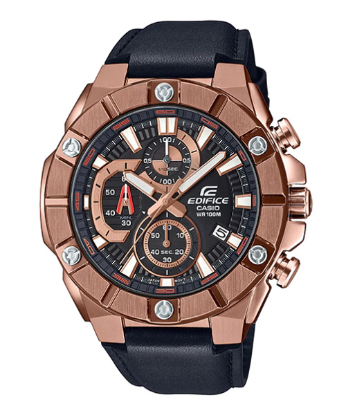 CASIO EDIFICE นาฬิกาข้อมือ นาฬิกากันน้ำ นาฬิกาของแท้ ประกันศูนย์ CMG 1 ปี รุ่น EFR-569BL-1A นาฬิกาสีดำ