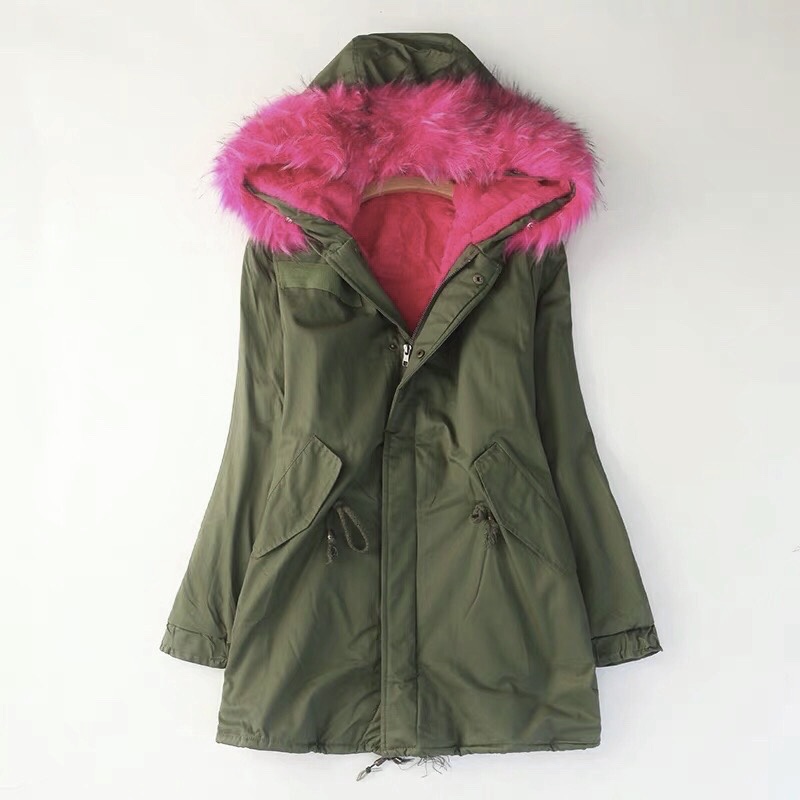 เสื้อโค้ทฮู้ดกันหนาว เสื้อปาร์กา parka แต่งเฟอร์ ดำ