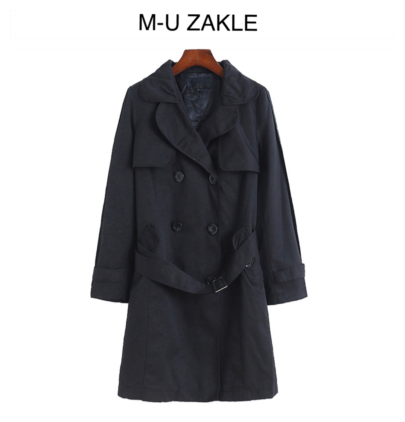M-u zakle เสื้อโค้ท เสื้อคลุม เบลเซอร์ กันหนาวกันลม สีดำ แบรนด์ M-U zakle