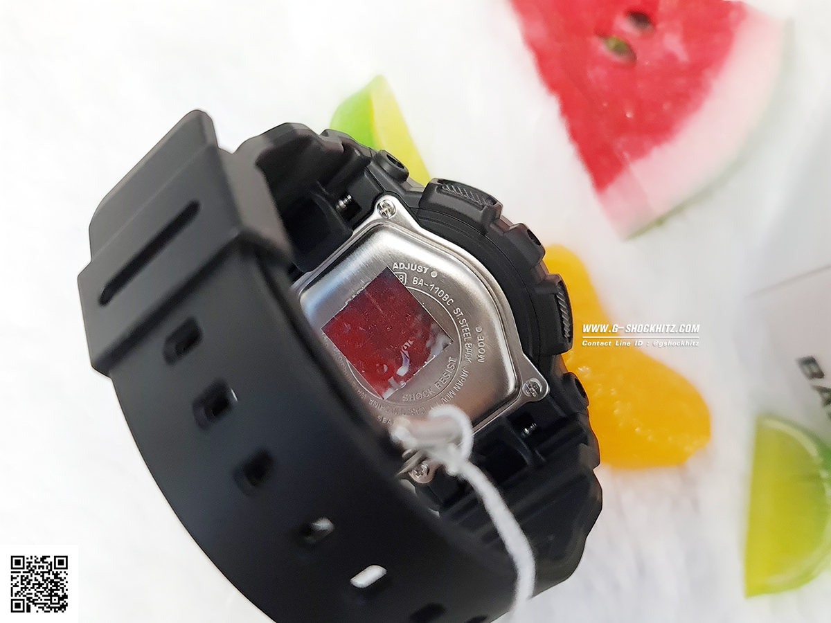 CASIO BABY-G นาฬิกาข้อมือ นาฬิกากันน้ำ นาฬิกาของแท้ ประกันศูนย์ CMG 1 ปี รุ่น BA-110BC-1A นาฬิกาสีดำ