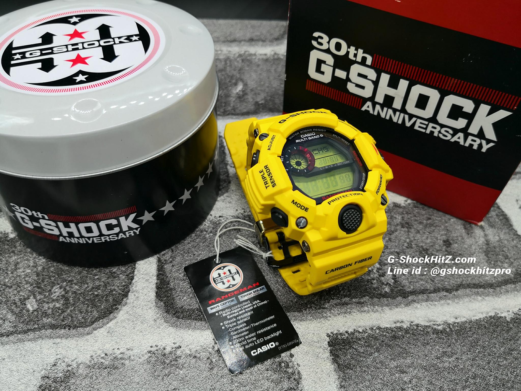 CASIO G-SHOCK นาฬิกาข้อมือ นาฬิกากันน้ำ นาฬิกาของแท้ ประกันศูนย์ CMG 1 ปี รุ่น GW-9430EJ-9Jr นาฬิกาสีเหลือง
