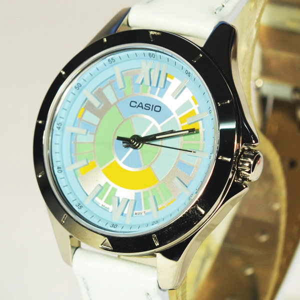CASIO นาฬิกาคาสิโอ นาฬิกาข้อมือ นาฬิกากันน้ำ นาฬิกาของแท้ ประกันศูนย์ CMG 1 ปี รุ่น LTP-E129L-2A นาฬิกาสีฟ้า