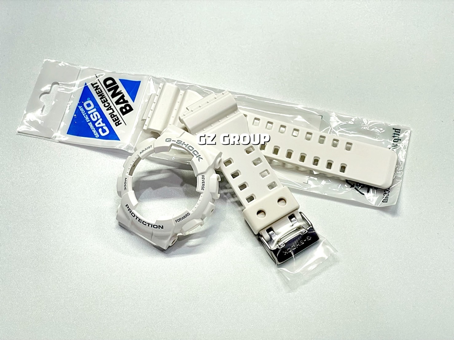 CASIO GENUINE FACTORY CASIO REPLACEMENT อะไหล่นาฬิกา G-SHOCK รุ่น GA-110C-7 กรอบสายสีขาว