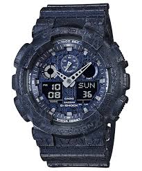 CASIO G-SHOCK นาฬิกาข้อมือ นาฬิกากันน้ำ นาฬิกาของแท้ ประกันศูนย์ CMG 1 ปี รุ่น GA-100CG-2A นาฬิกาสีน้้้ำเงิน