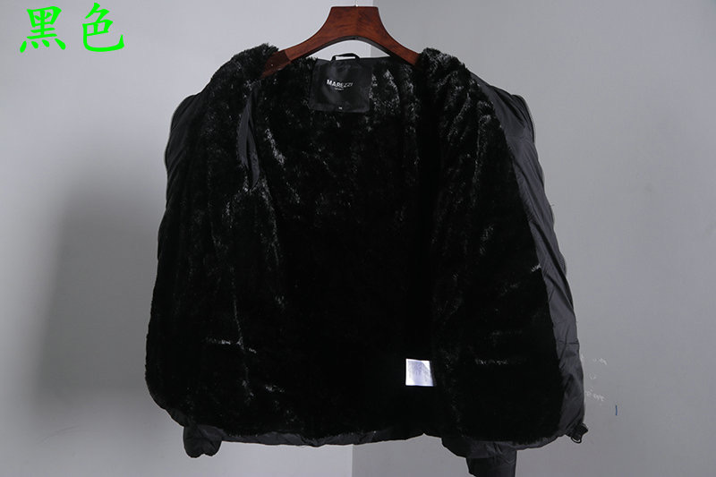 MAREZZI เสื้อกันหนาว เสื้อฮู้ดเฟอร์ บุนวมอุ่น แบรนด์ Marezzi (padded puffer coat) ดำ
