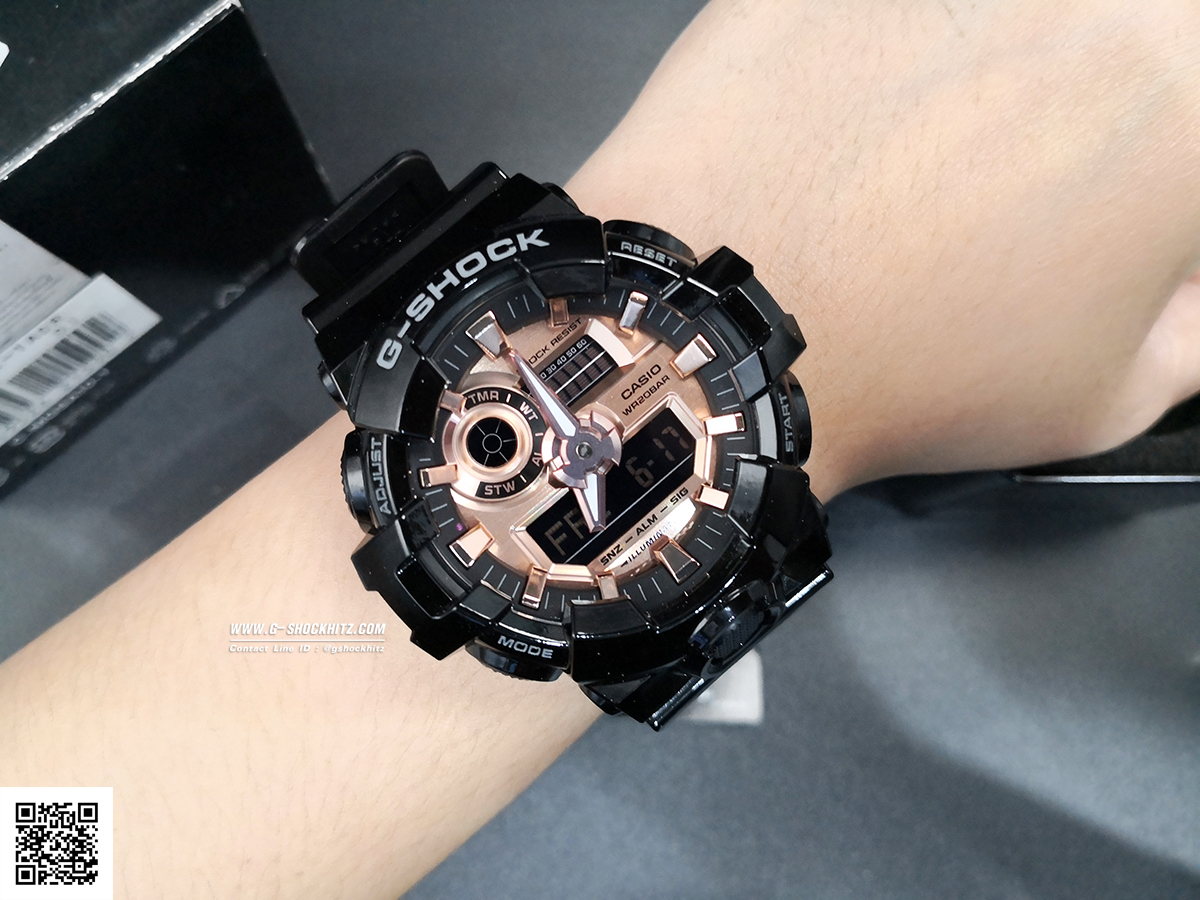 CASIO G-SHOCK นาฬิกาข้อมือ นาฬิกากันน้ำ นาฬิกาของแท้ ประกันศูนย์ CMG 1 ปี รุ่น GA-700MMC-1A นาฬิกาสีดำ