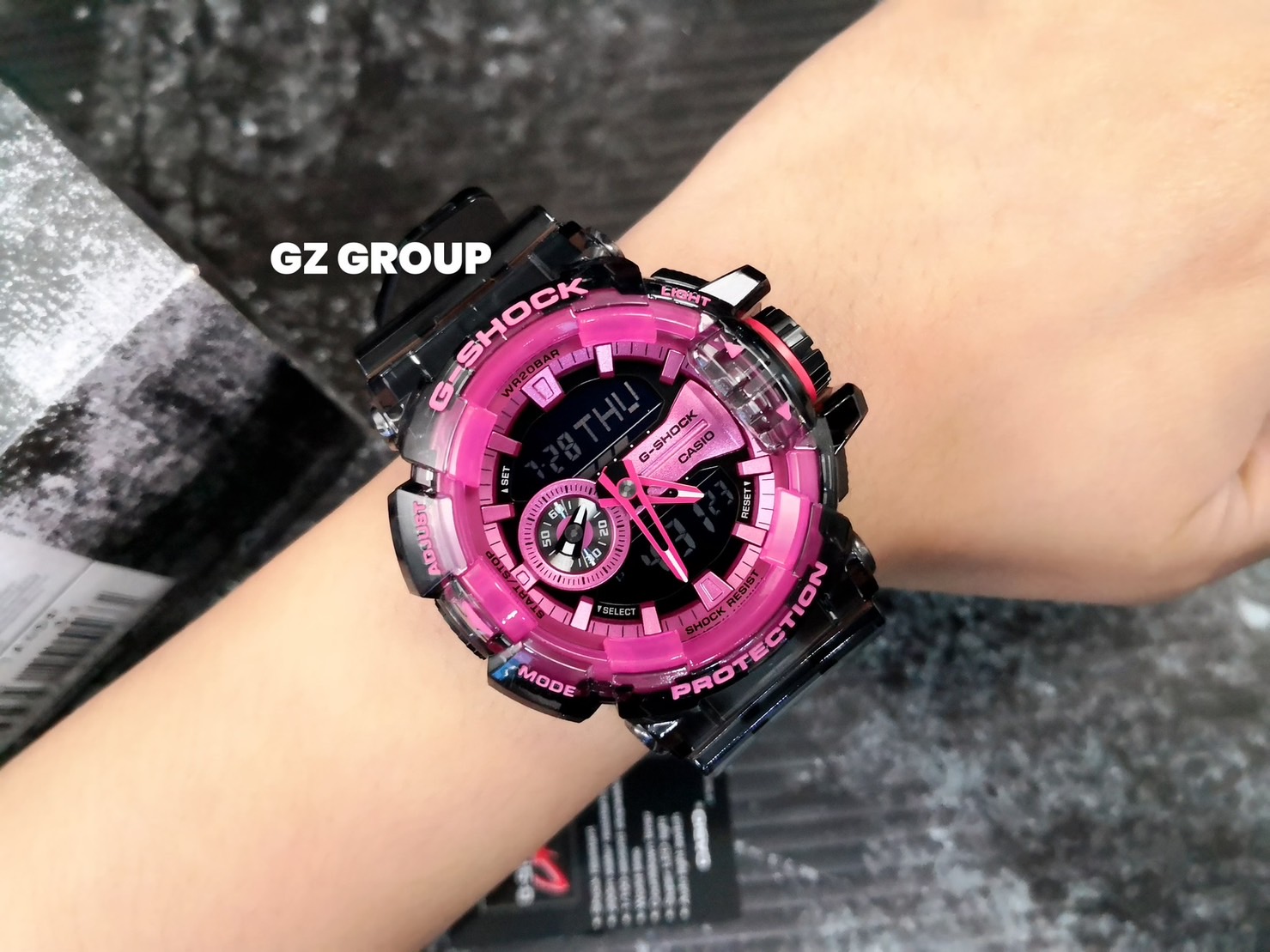 CASIO MID YEAR SALE G-SHOCK พร้อมส่ง นาฬิกาข้อมือ นาฬิกากันน้ำ นาฬิกาของแท้ ประกันศูนย์ CMG 1 ปี รุ่น GA-400SK-1A4 นาฬิกาสีใสดำ