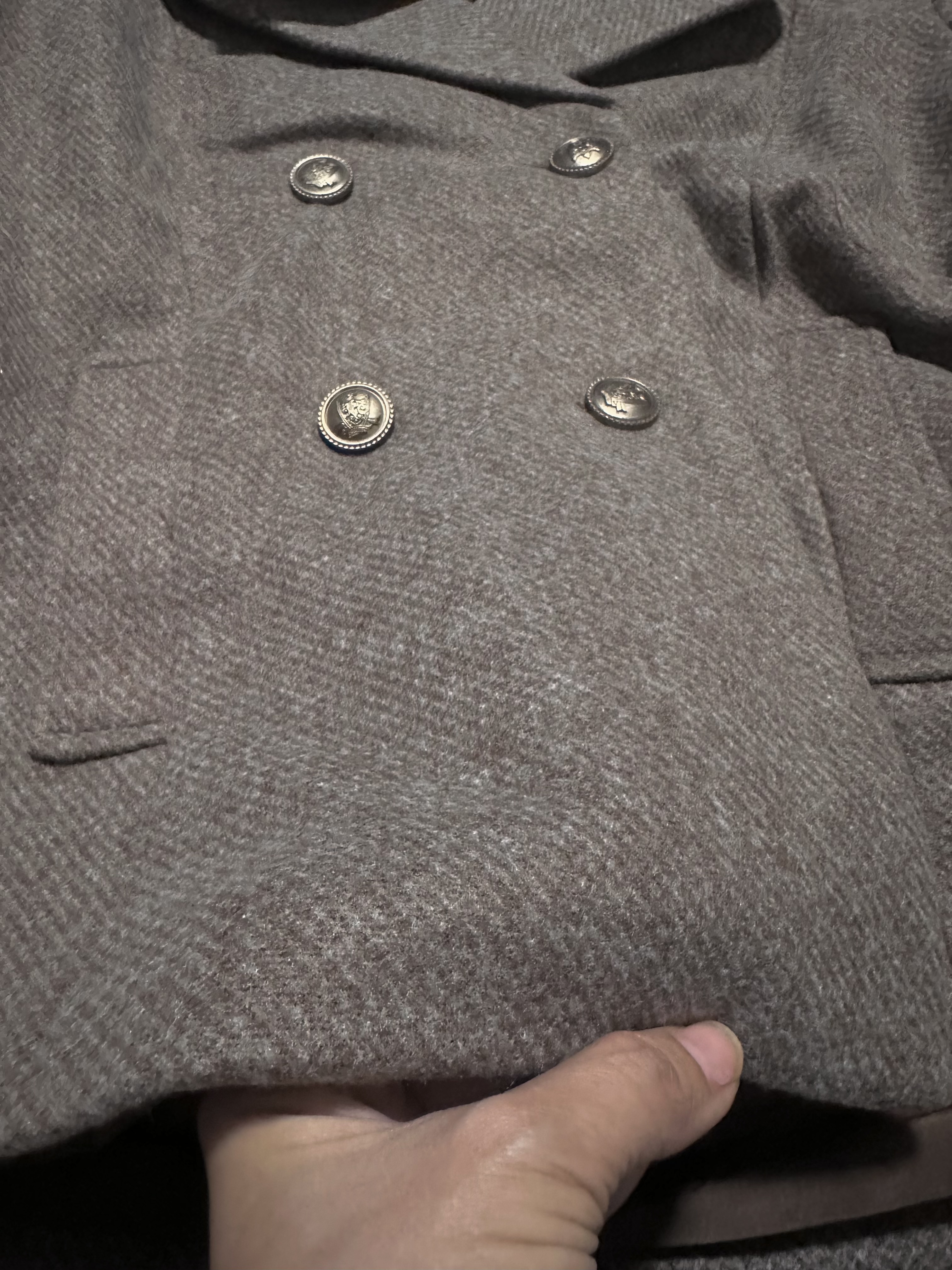 Pea coat เสื้อนอก กันหนาว trench coat collar ✨GIADA ✨ (ปกเฟอร์ถอดได้ค่ะ) WY1302