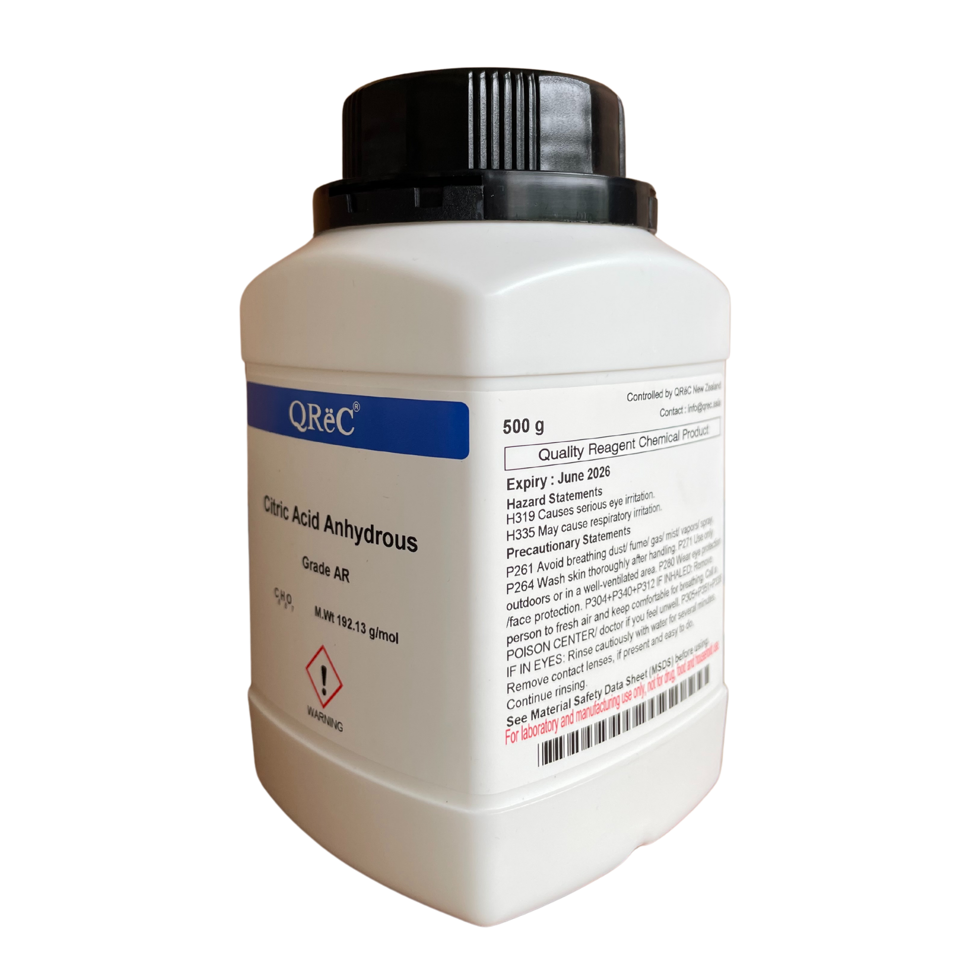 Citric Acid Anhydrous, AR QReC™