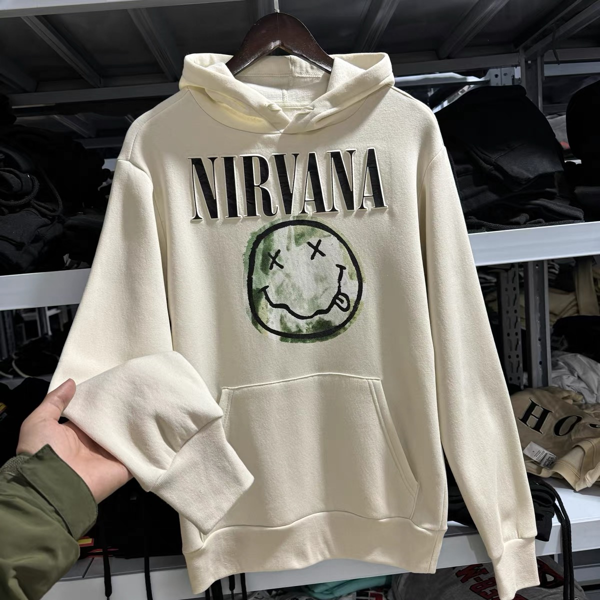 เสื้อฮู้ด วอร์ม สเวตเตอร์ เสื้อวง NIRVANA HOODIE ดำ