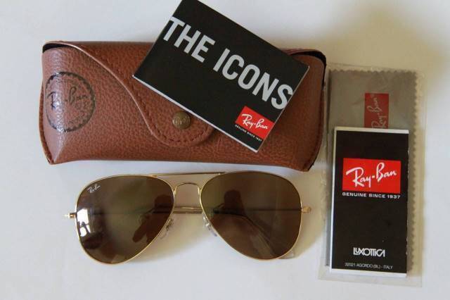 **Preorder**Ray-Ban Classic Aviator Sunglasses Arista Gold B15 Brown RB3025 001/33