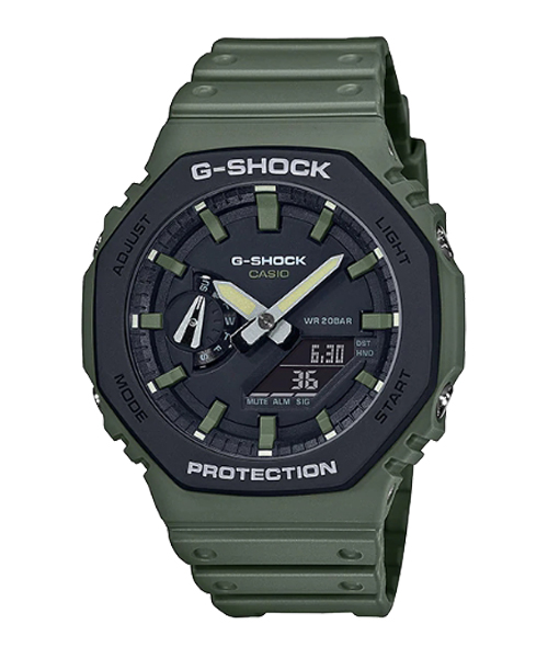 CASIO G-SHOCK นาฬิกาข้อมือ นาฬิกากันน้ำ นาฬิกาของแท้ ประกันศูนย์ CMG 1 ปี รุ่น GA-2110SU-3A นาฬิกาสีเขียว