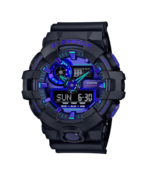 CASIO G-SHOCK นาฬิกาข้อมือ นาฬิกากันน้ำ นาฬิกาของแท้ ประกันศูนย์ CMG 1 ปี รุ่น GA-700VB-1A นาฬิกาสีดำ