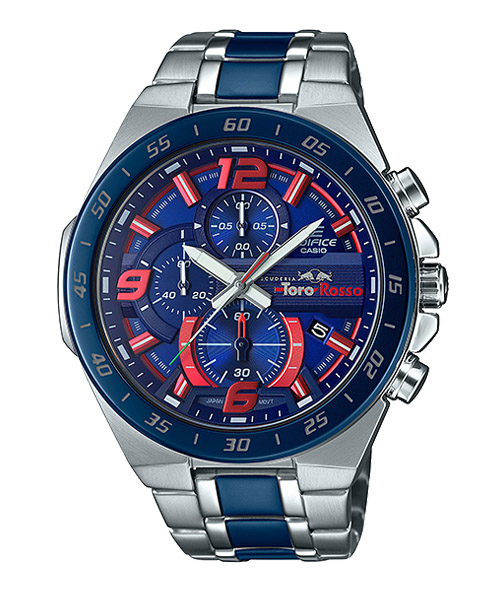 CASIO EDIFICE นาฬิกาข้อมือ นาฬิกากันน้ำ นาฬิกาของแท้ ประกันศูนย์ CMG 1 ปี รุ่น EFR-564TR-2A นาฬิกาสีน้ำเงิน