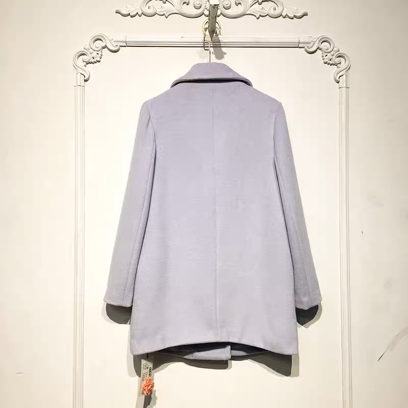 เสื้อโค้ท เสื้อกันหนาว เนื้อผ้าสักหลาดวูล สีเทา แต่งกระดุมสองแถว แบรนด์ JOICE