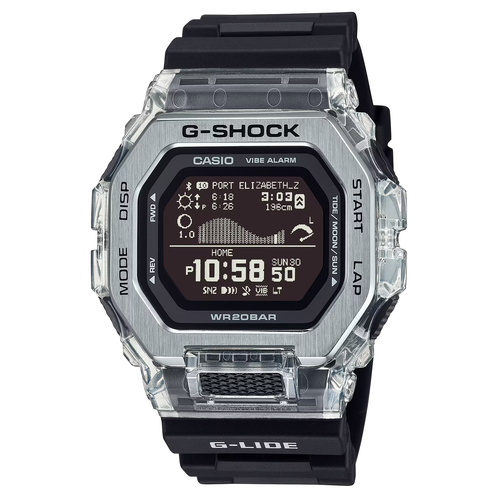 CASIO G-SHOCK นาฬิกาข้อมือ นาฬิกากันน้ำ นาฬิกาของแท้ ประกันศูนย์ CMG 1 ปี รุ่น GBX-100S-1 นาฬิกาสีดำ